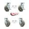 Service Caster 6 Inch Thermoplastic Rubber Caster Set with Roller Bearing 4 Swivel Lock 2 Brake SCC-30CS620-TPRRF-TLB-BSL-2-BSL-2 - alternate 4